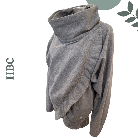 HBC Olympic Collection Convertible Funnel Neck Cardigan Sweatshirt | XS - Picture 4 of 8